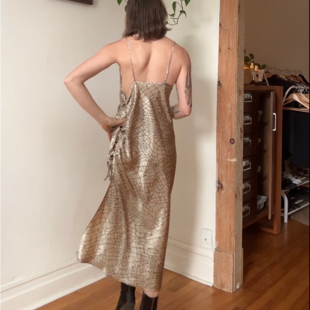 Vintage maxi slip dress (M) - Picture 2 of 8
